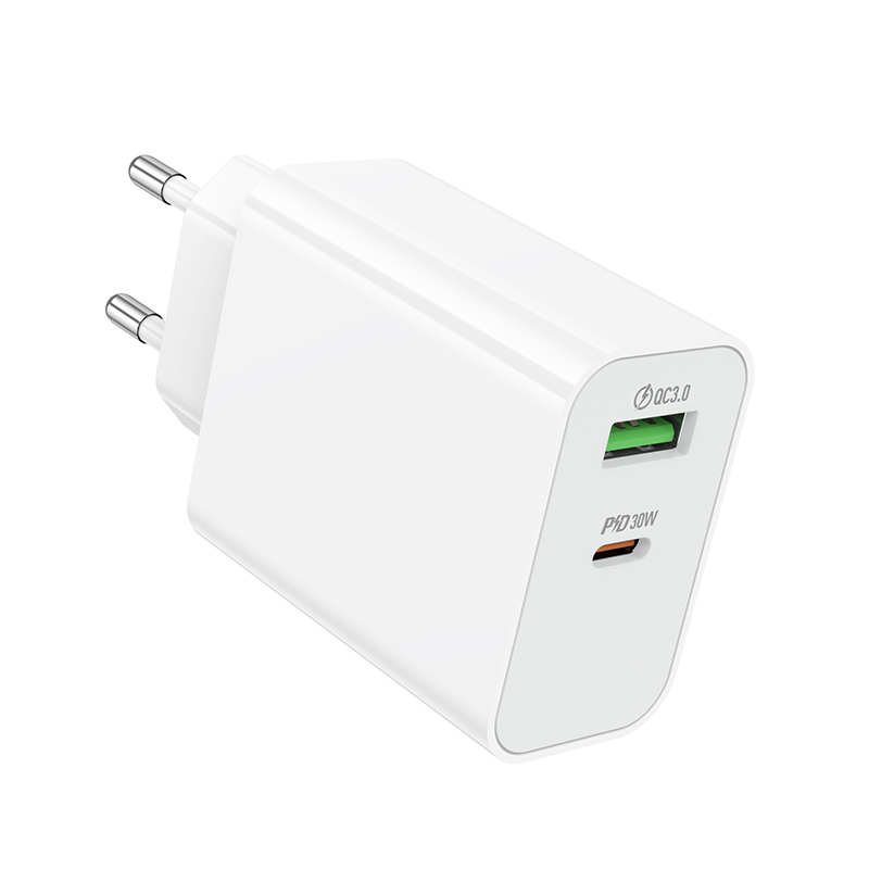 Сетевое зарядное устройство BOROFONE BA108A Stellar 1xUSB + 1xUSB-C, 3A, 30W, белый фото