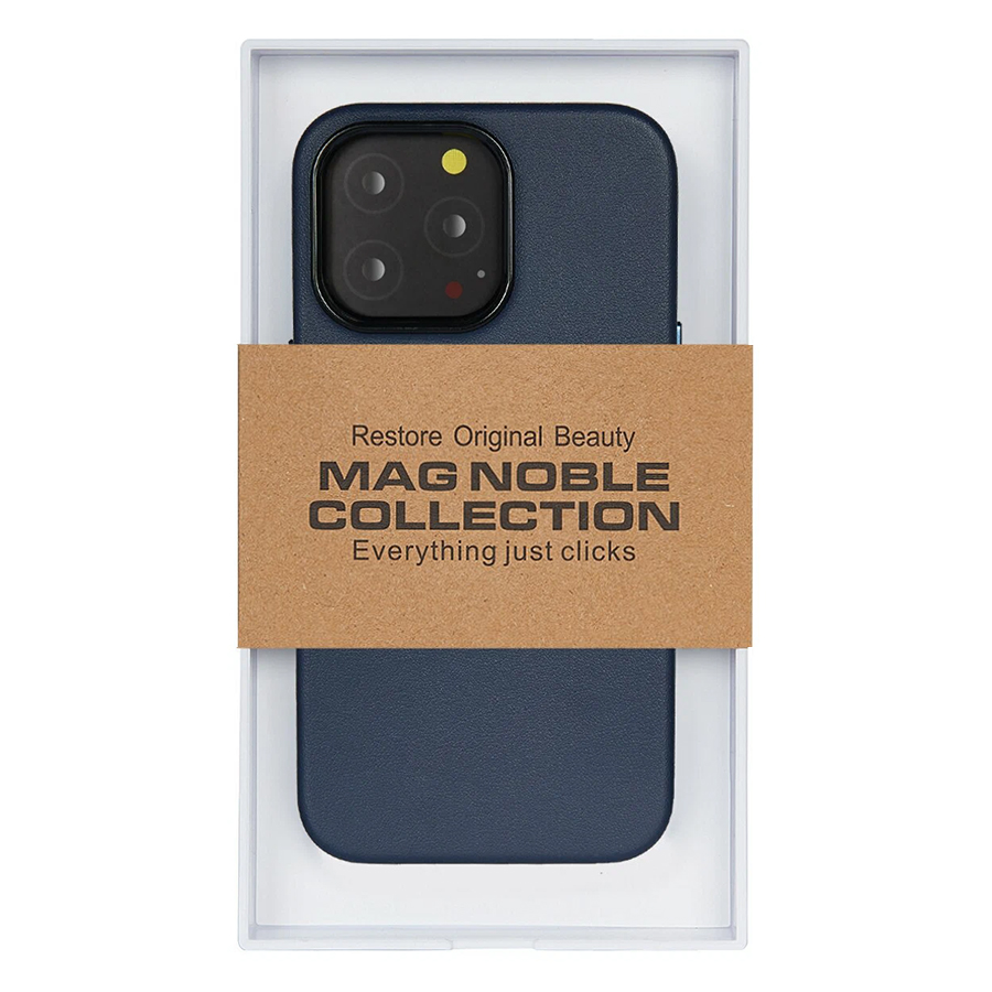 Чехол Leather Case with MagSafe KZDOO Mag Noble Collection для iPhone 15 Pro 6.1", темно-синий (11) фото