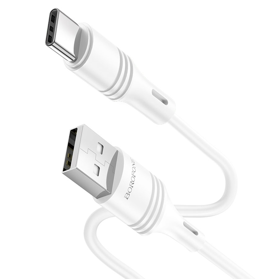 Кабель USB BOROFONE BX43 CoolJoy USB - Type-C, 3A, 1 м, белый оптом недорого с доставкой Кабель USB BOROFONE BX43 CoolJoy USB - Type-C, 3A, 1 м, белый фото