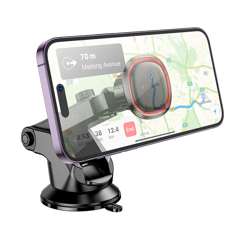 Автомобильный держатель BOROFONE BH125 Roman, магнитный, на приборную панель, черный+красный фото