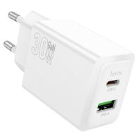 Сетевое зарядное устройство HOCO N71 Nuevo 1xUSB + 1xUSB-C, 3A, 30W, белый фото