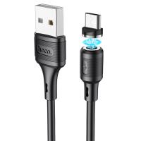 Кабель USB HOCO X52 Sereno USB - MicroUSB магнитный, 2А, 1 м, черный фото