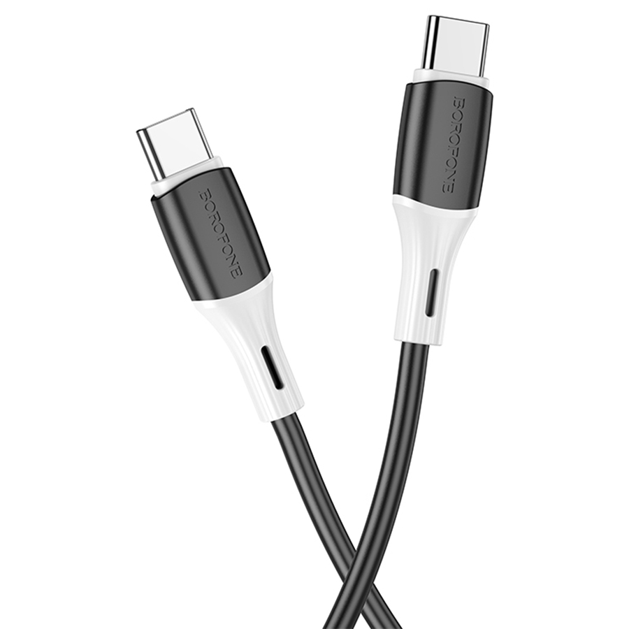 Кабель USB-C BOROFONE BX79 Type-C - Type-C, 3A, 60W, 1 м, черный фото