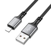 Кабель USB BOROFONE BX83 Famous USB - Lightning, 2.4А, 1 м, черный фото