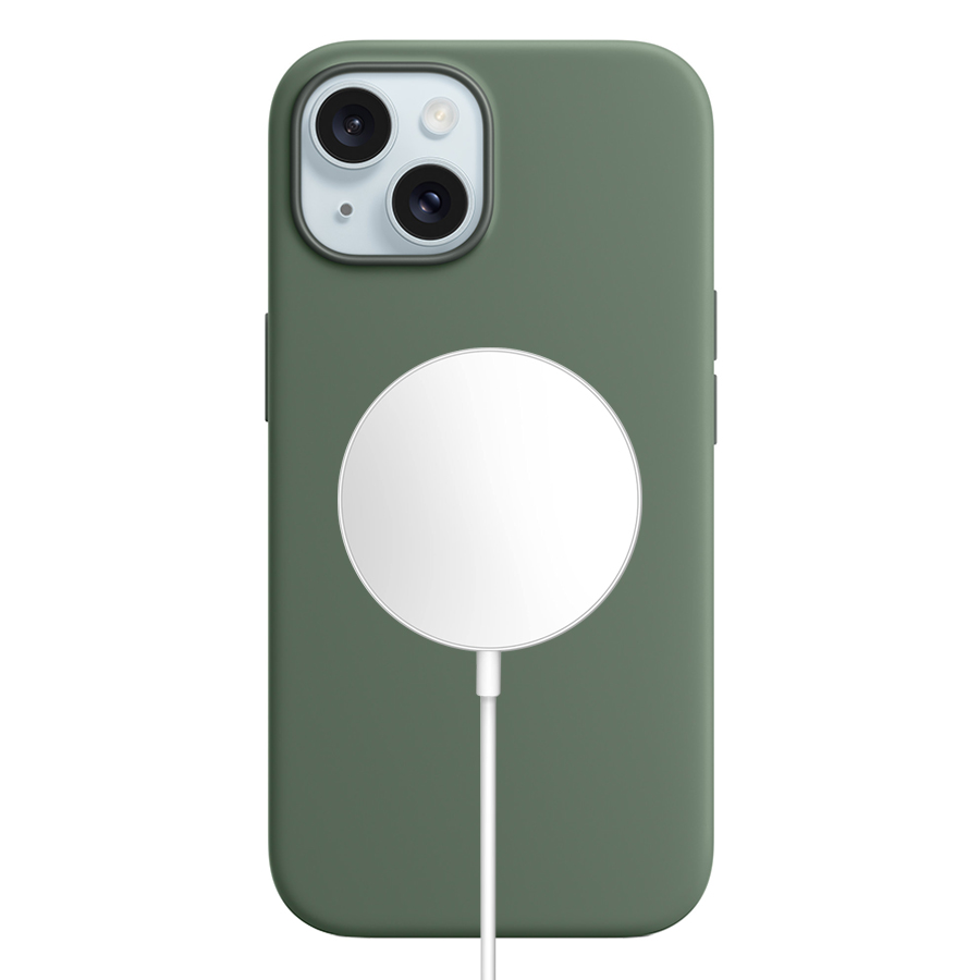 Чехол Silicone Case with MagSafe и Анимация цвета для iPhone 13 6.1", зеленый клевер (5) фото