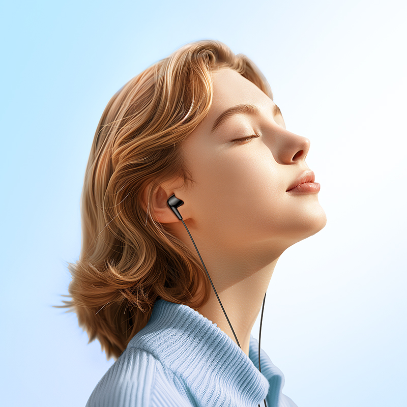 Проводные наушники HOCO M97 Enjoy, Type-C, 1.2 м, черный фото