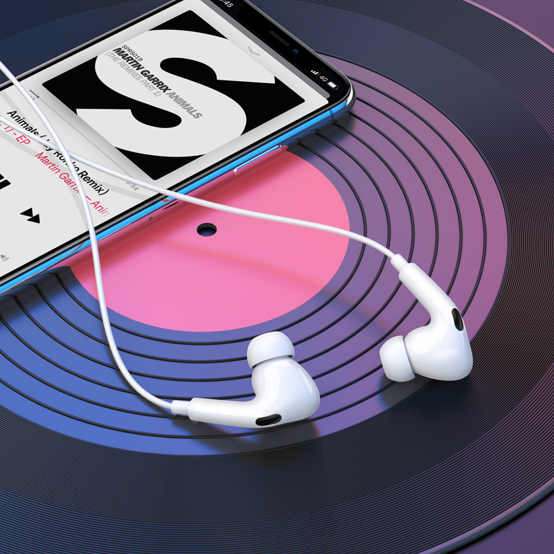 Проводные наушники BOROFONE BM100 Pro Fuente, Jack 3.5mm, 1.2 м, белый фото