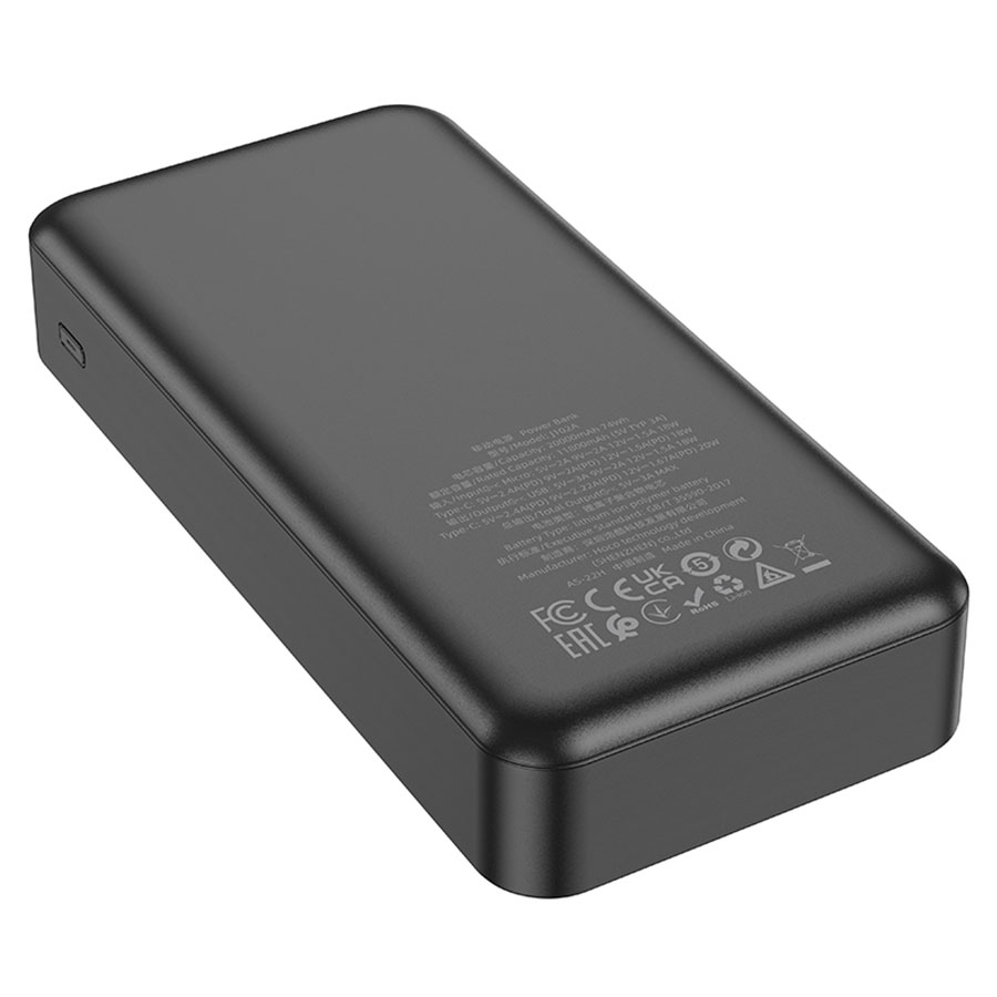 Портативный аккумулятор HOCO J102A Cool, 20000 мА⋅ч, черный фото