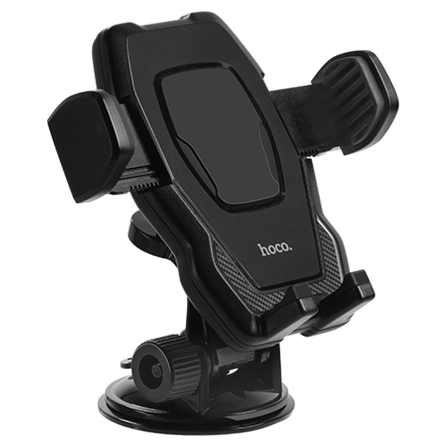 Автомобильный держатель HOCO CA31 Cool, зажимной, на приборная панель/лобовое стекло, черный фото