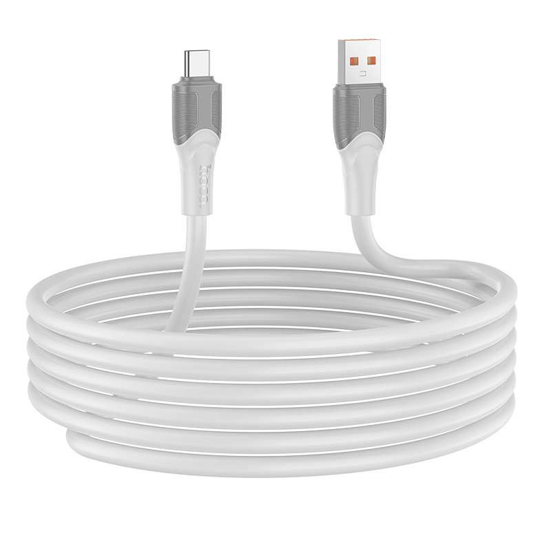 Кабель USB HOCO X106 Big bull USB - Type-C, 5A, 3 м, серый фото