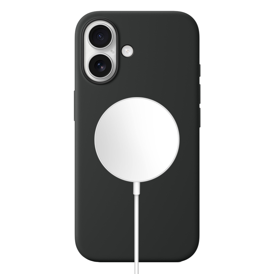 Чехол Silicone Case with MagSafe и Анимация цвета для iPhone 16 (6.1"), черный (1) фото