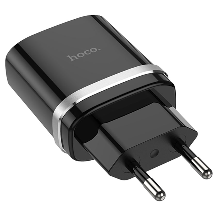 Сетевое зарядное устройство HOCO C12Q Smart 1xUSB, 3A, 18W, черный фото