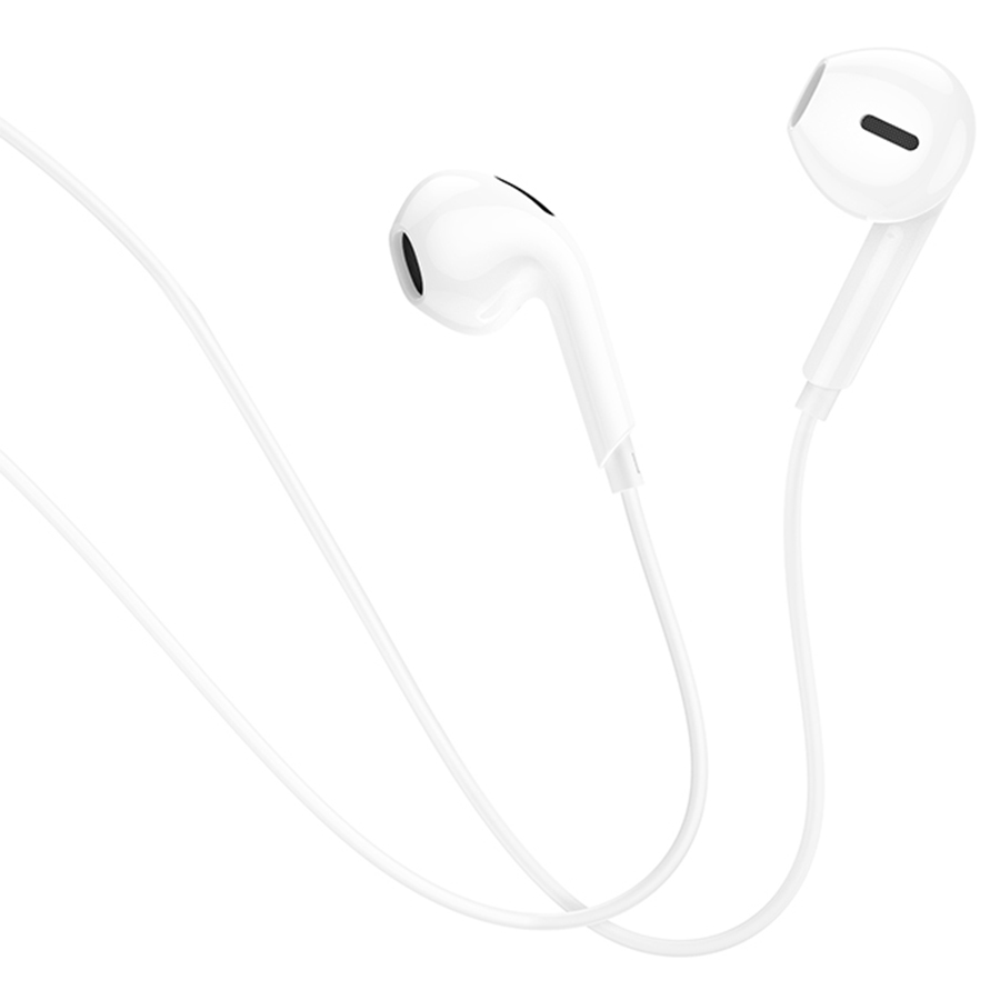 Проводные наушники BOROFONE BM71 Light song, Jack 3.5mm, 1.2 м, белый фото