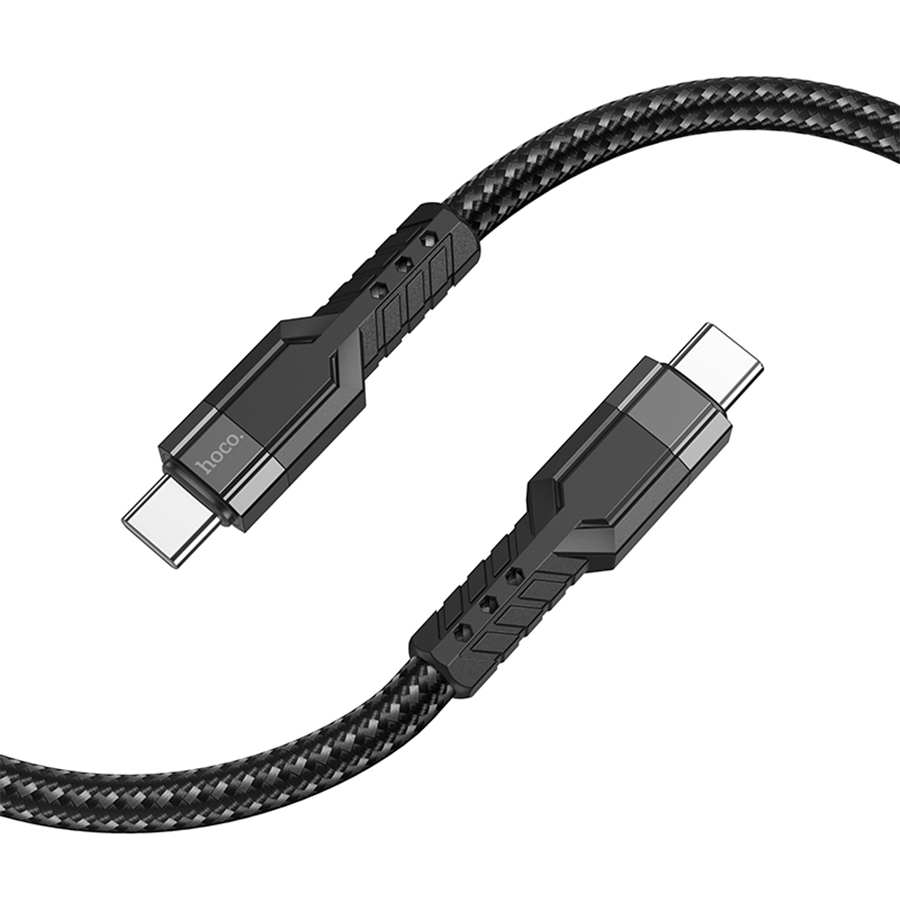 Кабель USB-C HOCO U110 Type-C - Type-C, 3A, 60W, 1.2 м, черный фото