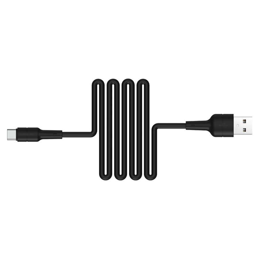 Кабель USB BOROFONE BX30 Silicone USB - Type-C, 2.4А, 1 м, черный фото