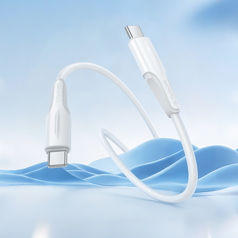 Кабель USB-C BOROFONE BX119 New Type-C - Type-C, 3A, 60W, 1 м, белый фото