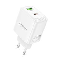 Сетевое зарядное устройство BOROFONE BN30 Cargador 1xUSB + 1xUSB-C, 45W, белый фото