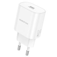 Сетевое зарядное устройство BOROFONE BA82A Platinum 1xUSB-C, 25W, белый фото