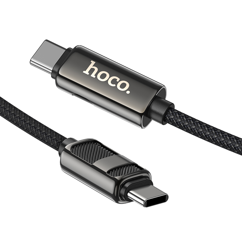 Кабель USB-C HOCO U137 Line Type-C - Type-C, 3A, 60W, 1.2 м, черный фото