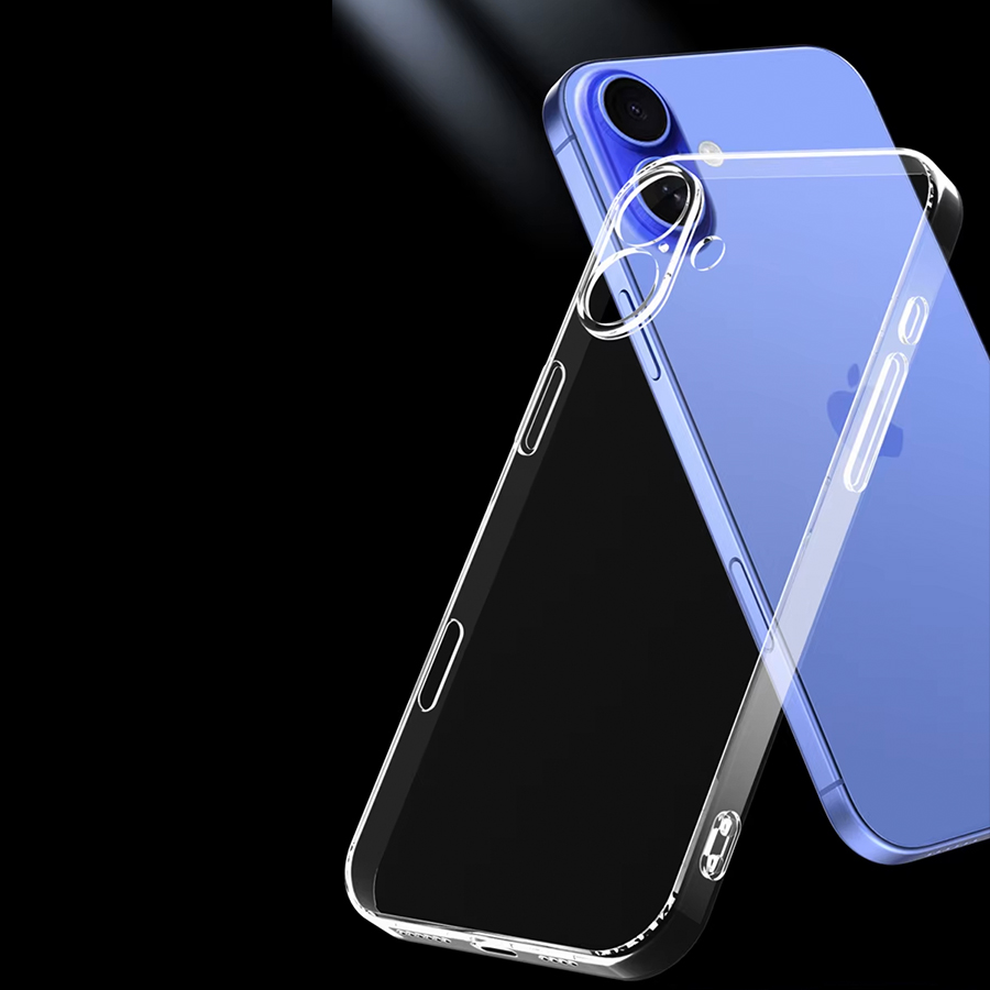 Чехол Clear Case силиконовый с защитой камеры для iPhone 16 (6.1"), прозрачный фото