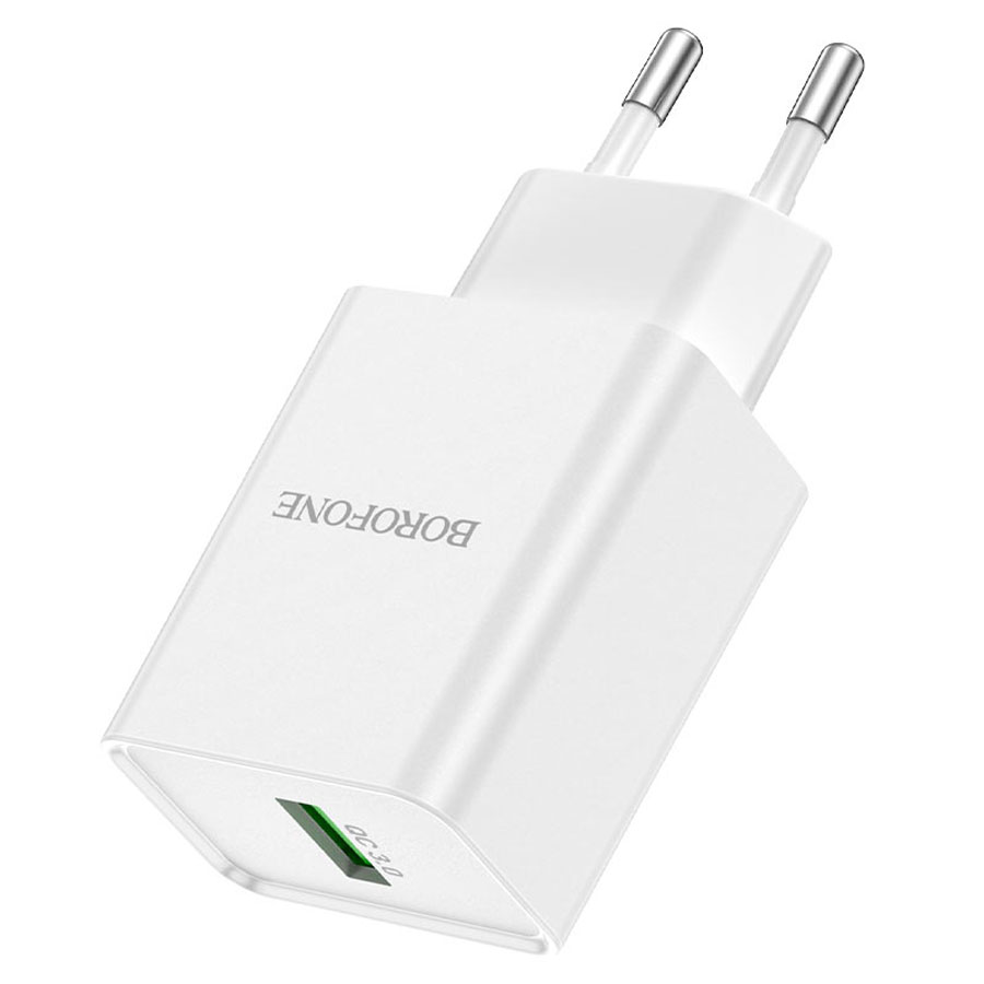 Сетевое зарядное устройство BOROFONE BN5 Jingrui single 1xUSB, 3.0A, 18W, белый фото