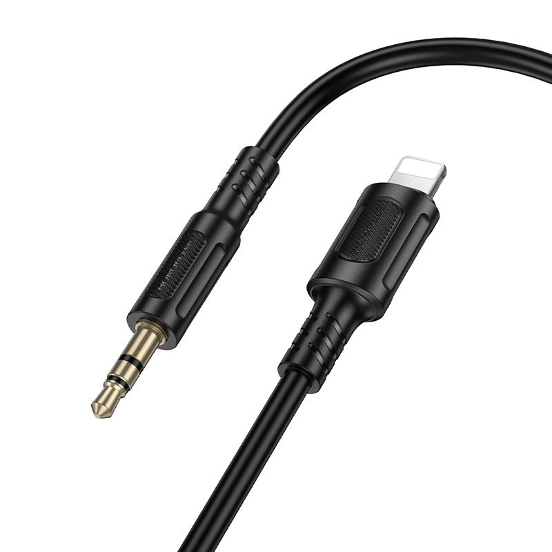 Аудиокабель BOROFONE BL25A Nice AUX Jack 3,5 (m) - Lightning (m), 1 м, черный фото
