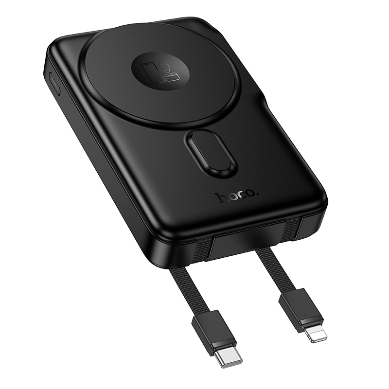 Портативный аккумулятор HOCO Q48 Core, с беспроводной зарядкой, 20W, 10000 мА⋅ч, черный фото