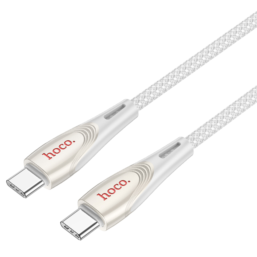 Кабель USB-C HOCO U133 Monte Type-C - Type-C, 3A, 60W, 1.2 м, серый фото