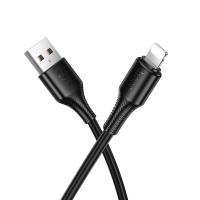 Кабель USB HOCO X120 Beneficio USB - Lightning, 2.4А, 1 м, черный фото