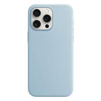 Чехол Silicone Case with MagSafe и Анимация цвета для iPhone 15 Pro Max 6.7", облачно-синий Light Blue (10) фото