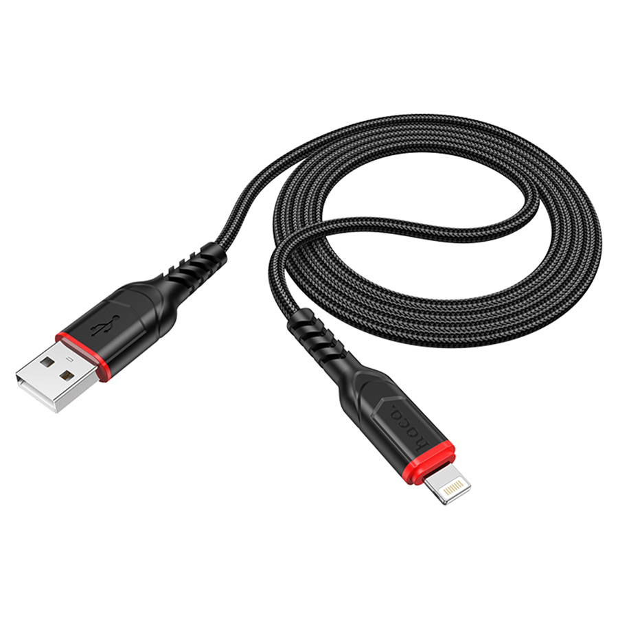 Кабель USB HOCO X59 Victory USB - Lightning, 2.4А, 1 м, черный фото