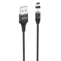 Кабель USB HOCO U76 Fresh magnetic USB - Lightning магнитный, 2А, 1.2 м, черный оптом недорого с доставкой Кабель USB HOCO U76 Fresh magnetic USB - Lightning магнитный, 2А, 1.2 м, черный фото