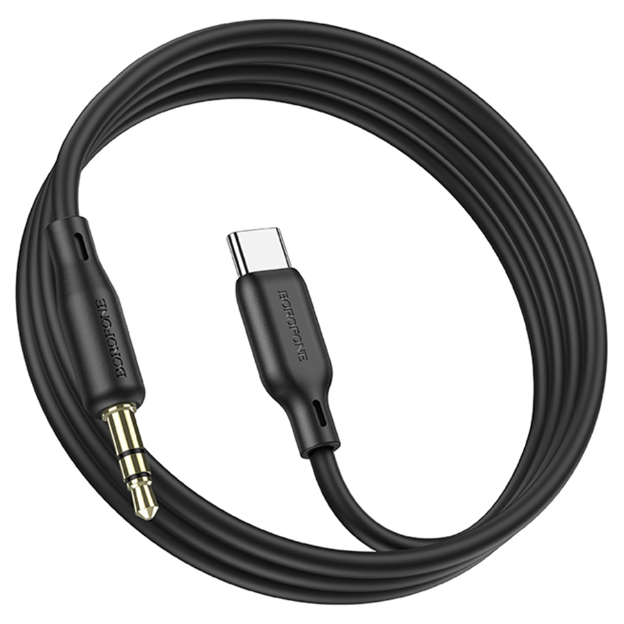 Аудиокабель BOROFONE BL18 AUX Jack 3,5 (m) - Type-C (m), 1 м, черный фото