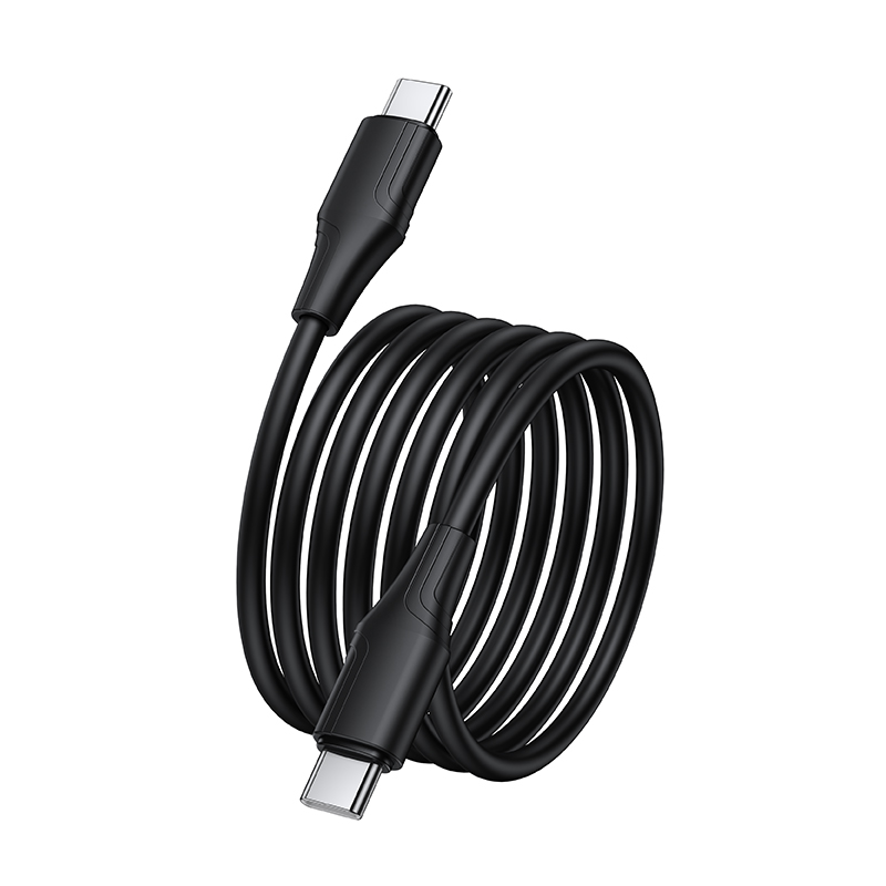 Кабель USB-C HOCO X124 Bien Type-C - Type-C, 3A, 60W, 1 м, черный фото