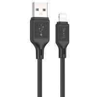Кабель USB HOCO X90 Cool USB - Lightning, 2.4А, 1 м, черный фото