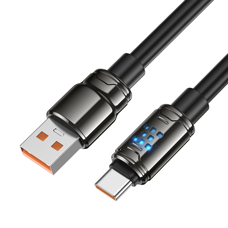 Кабель USB HOCO U143 Joy USB - Type-C, 5A, 1.2 м, черный фото