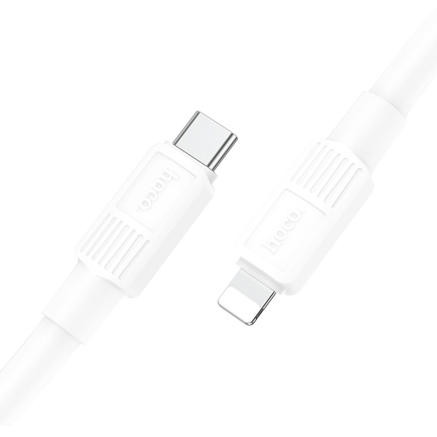 Кабель USB-C HOCO X84 Solid Type-C - Lightning, 2.4А, 20W, 1 м, белый оптом недорого с доставкой Кабель USB-C HOCO X84 Solid Type-C - Lightning, 2.4А, 20W, 1 м, белый фото