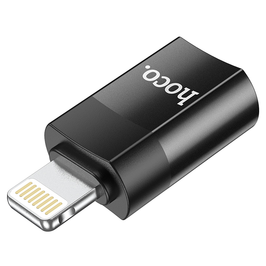 Переходник/Адаптер HOCO UA17 Lightning (m) - Type-C (f), черный фото
