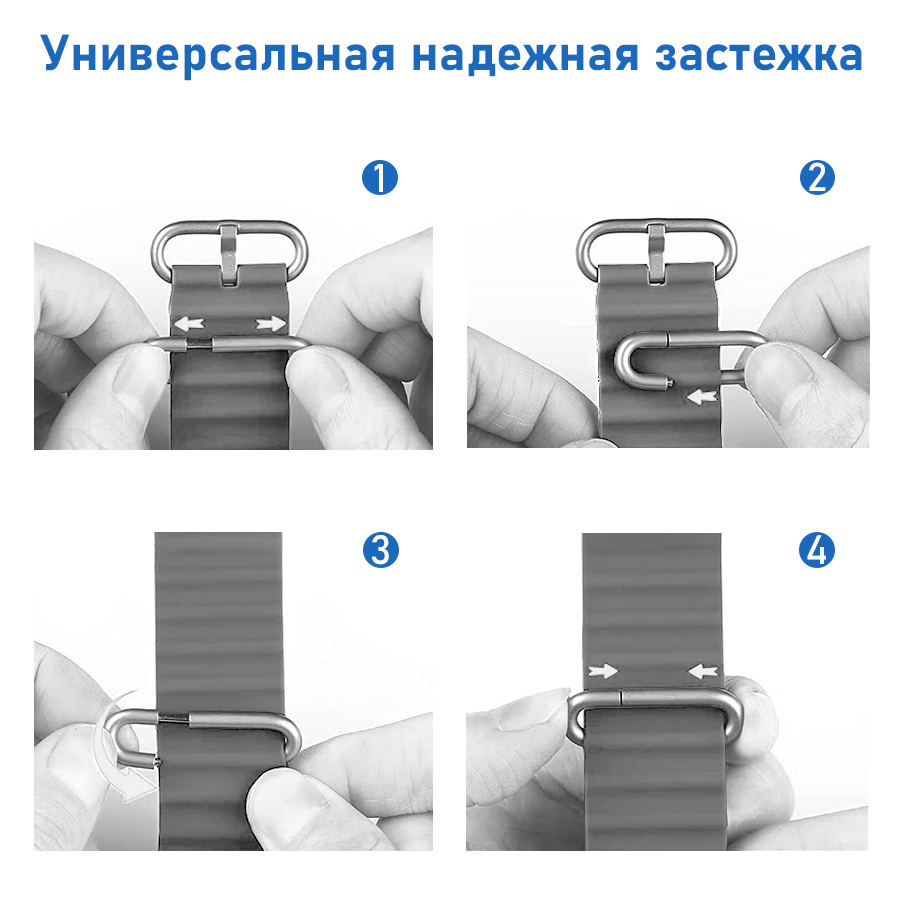 Ремешок силиконовый Great Case Ocean Band для Apple Watch 42/44/45/49 мм, 215мм, на застежка, коричневый (14) фото