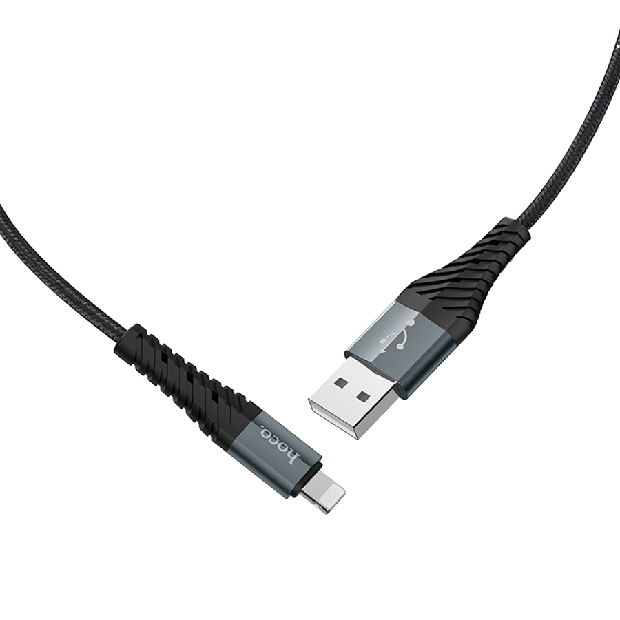 Кабель USB HOCO X38 Cool USB - Lightning, 2.4А, 1 м, черный фото