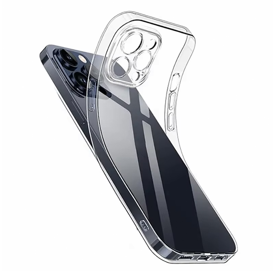 Чехол Clear Case силиконовый с защитой камеры для iPhone 13 Pro Max 6.7", прозрачный фото
