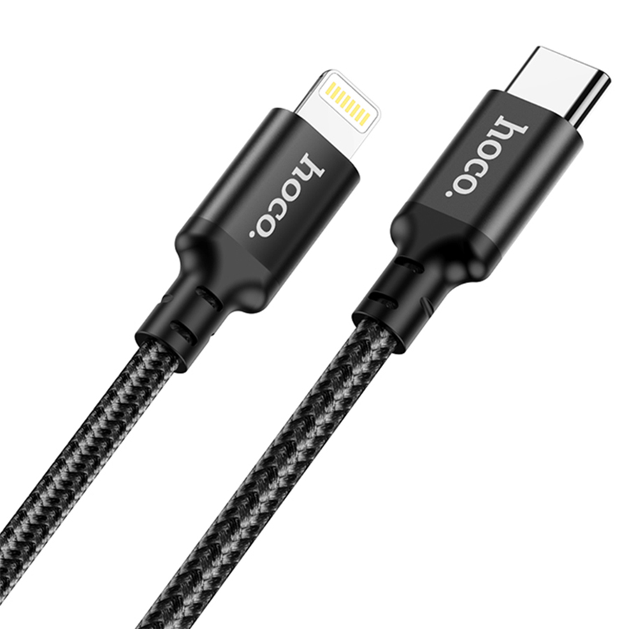 Кабель USB-C HOCO X14 Double speed Type-C - Lightning, 3A, 20W, 1 м, черный фото