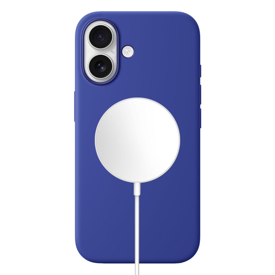 Чехол Silicone Case with MagSafe и Анимация цвета для iPhone 16 (6.1"), синий (6) фото