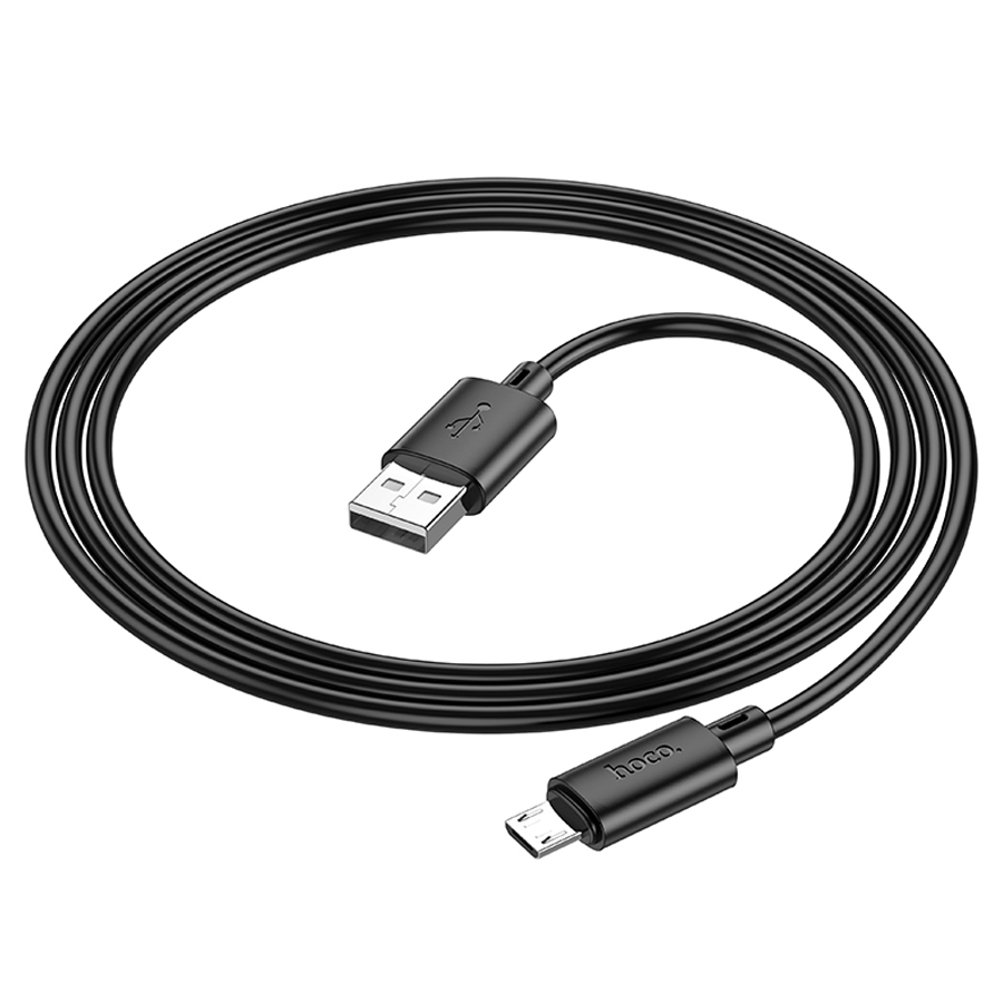Кабель USB HOCO X88 Gratified USB - MicroUSB, 2.4А, 1 м, черный фото