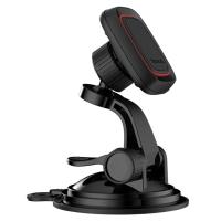 Автомобильный держатель HOCO CA28 Happy journey, магнитный, на приборная панель/лобовое стекло, черный+красный фото