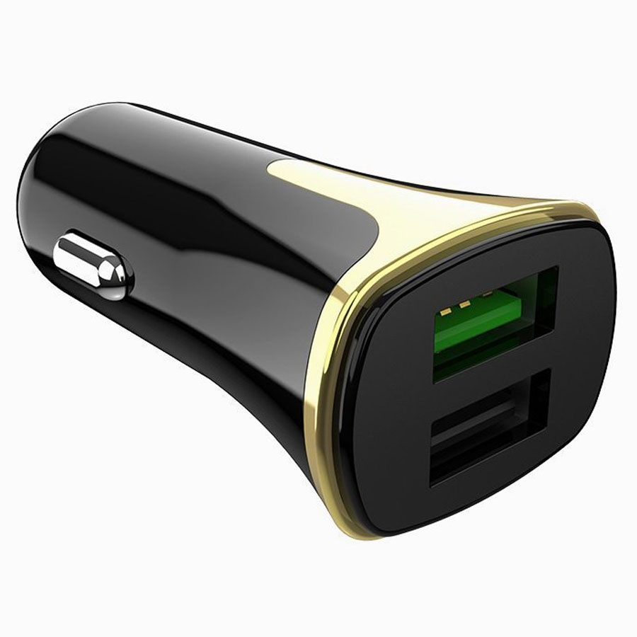Автомобильное зарядное устройство HOCO Z31 Universe, 2xUSB с Кабелем USB - Micro, 3.4A, 18W, черный фото