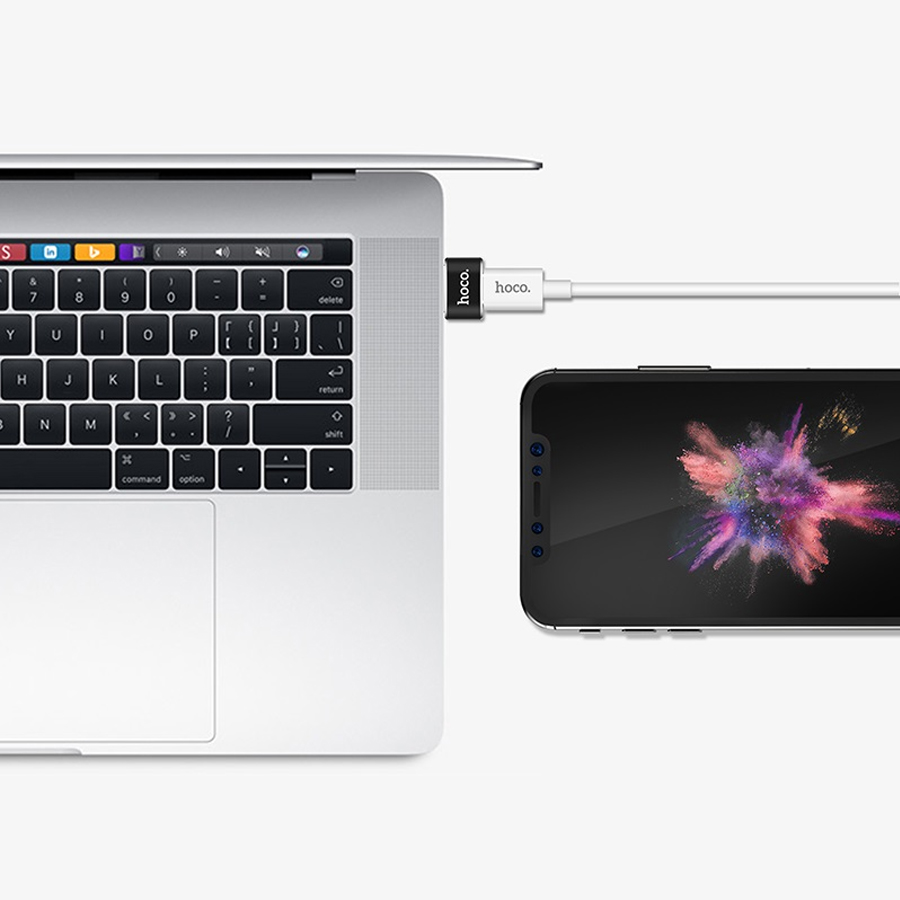 Переходник/Адаптер HOCO UA6 USB (m) - Type-C (f), черный фото