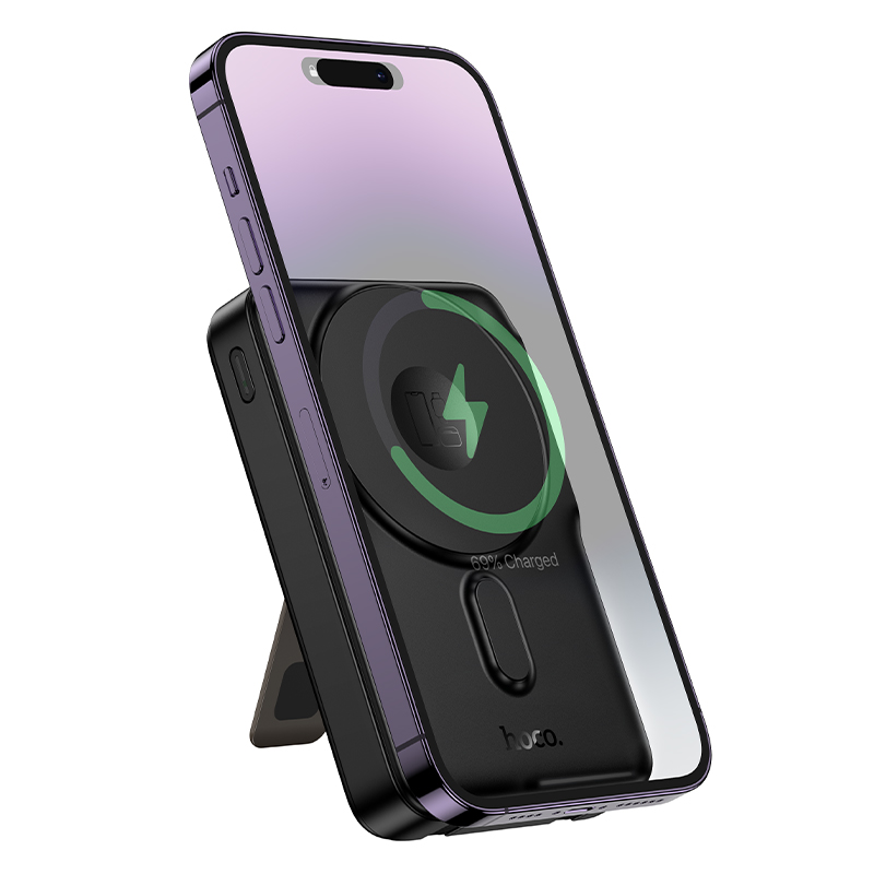 Портативный аккумулятор HOCO Q48 Core, с беспроводной зарядкой, 20W, 10000 мА⋅ч, черный фото