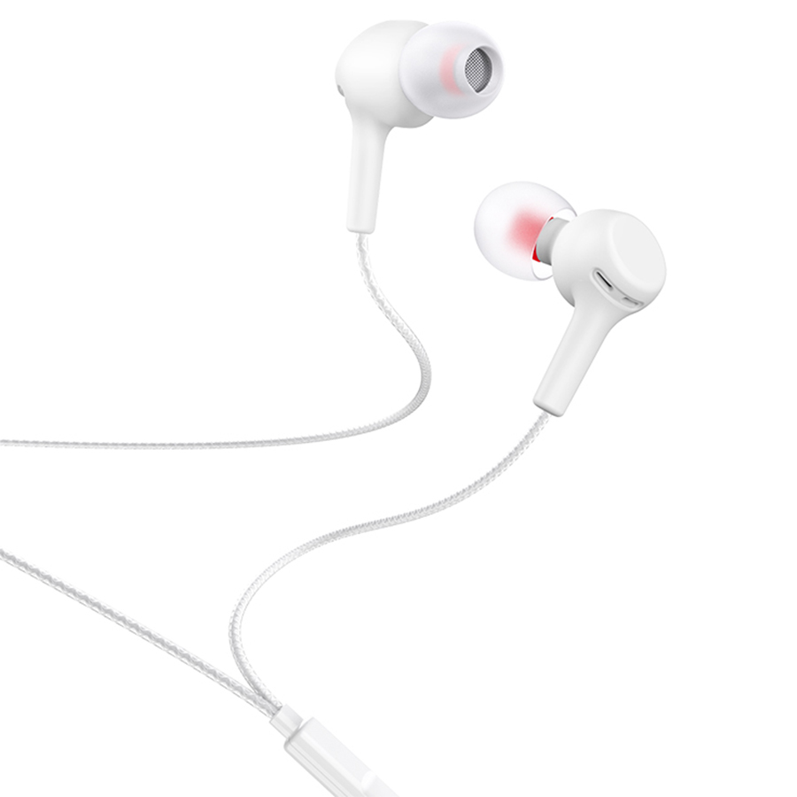 Проводные наушники HOCO M78 El Placer, Jack 3.5mm, 1.2 м, белый фото