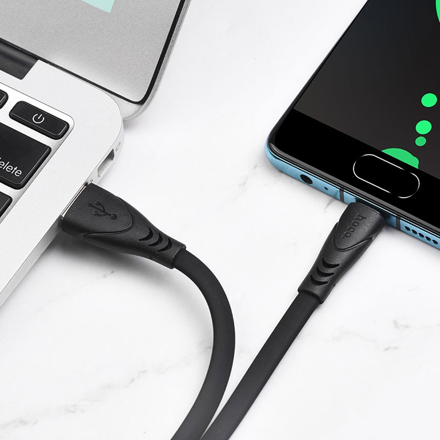 Кабель USB HOCO X42 Soft USB - MicroUSB, 2.4А, 1 м, черный фото